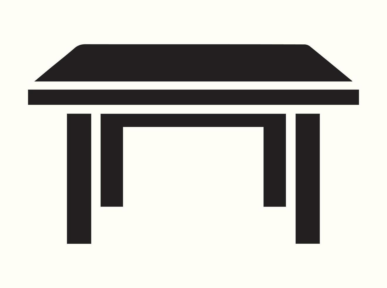black table silhouette with a clean white backdrop vector