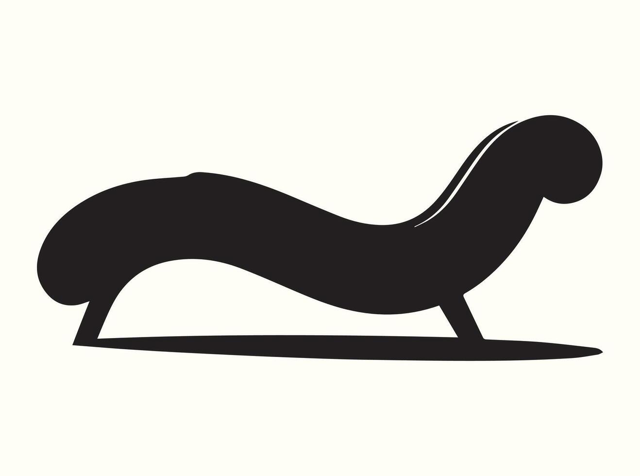 Minimalist black chaise longue silhouette with a white background vector