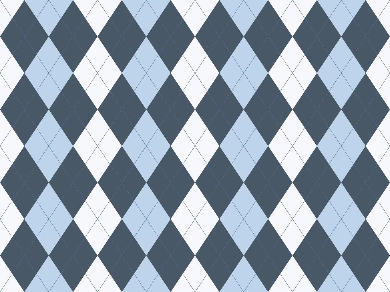 Elegant argyle pattern in soft blue and gray hues. Perfect for backgrounds, textiles, or stylish branding. Subtle yet sophisticated, this design offers a touch of classic charm. vector