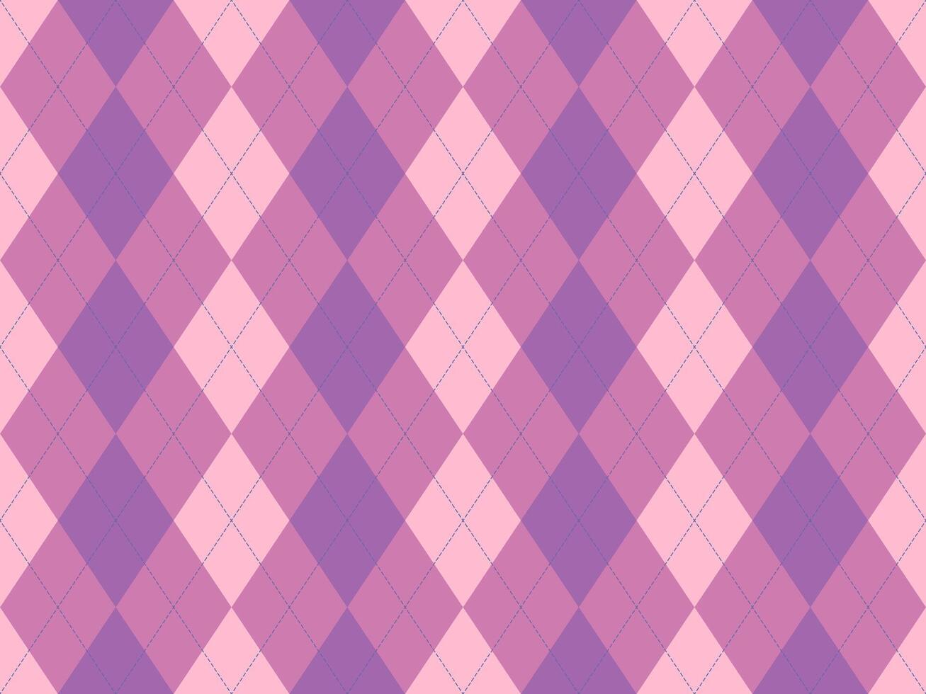Elegant pink and purple argyle pattern. Perfect for backgrounds, textiles, fashion, or website design. This sophisticated geometric design offers a touch of classic style with a modern twist. vector