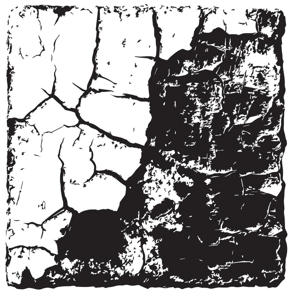 Heavy-Distress Grunge Texture for Edgy Concepts vector