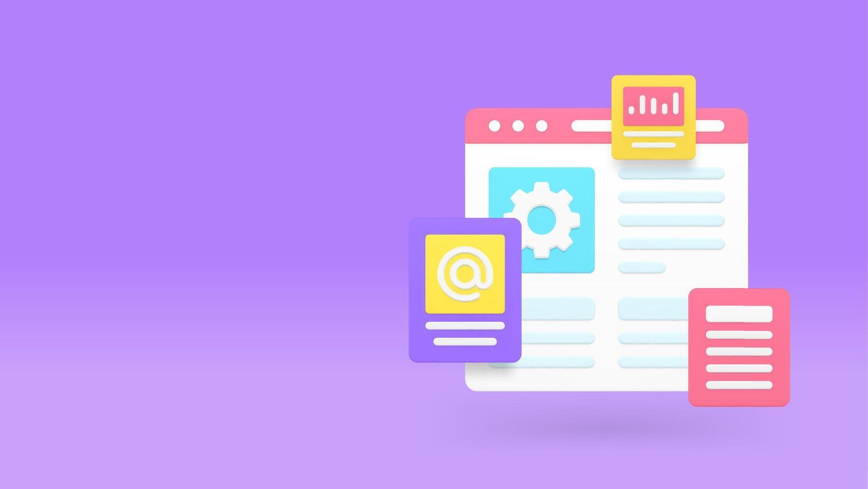Business workflow analyzing statistic project research banner copy space illustration vector