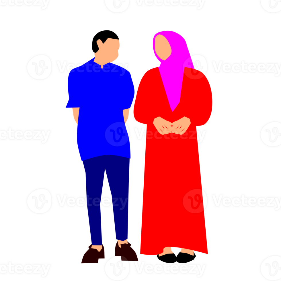 A man and woman standing next to each other png