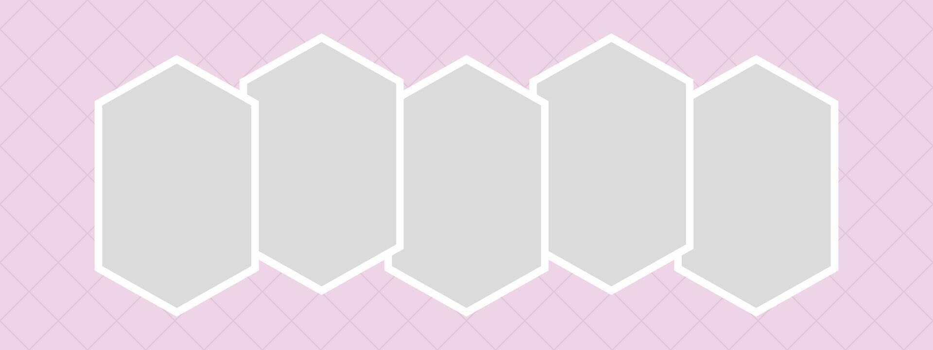 Blank Picture grid digital photo collage vector