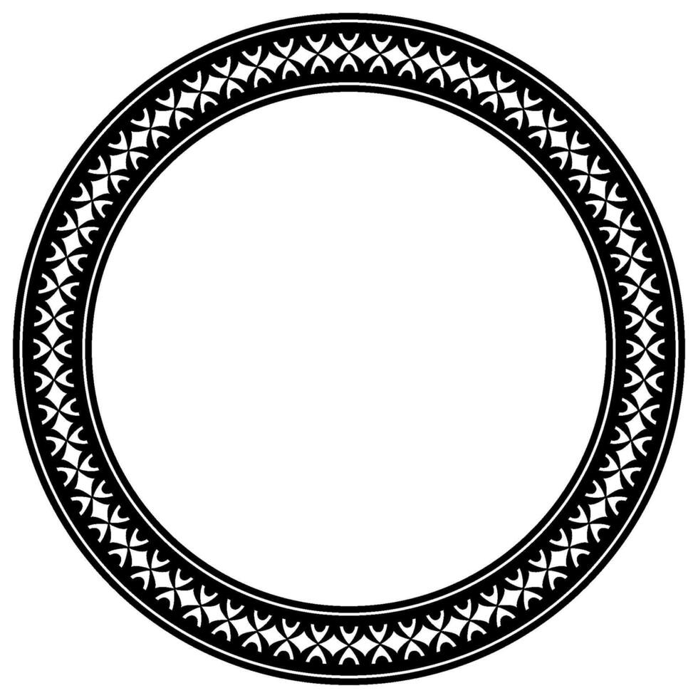 Vintage Ethnic Ornamental Frame with Elegant Border Design. vector