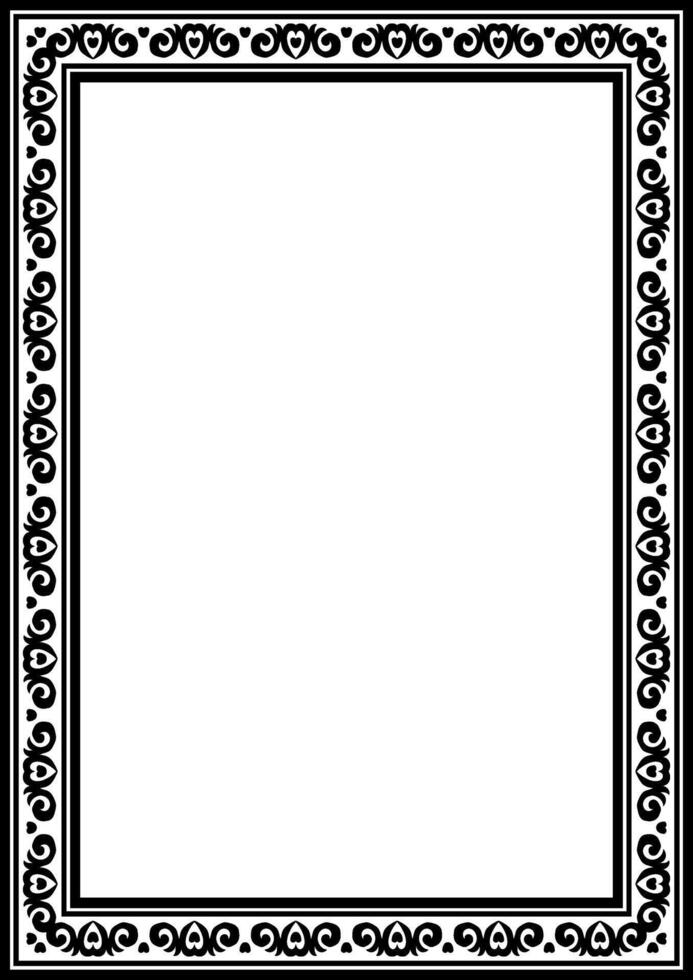 Intricate Ethnic Border with a Vintage Ornamental Frame. vector