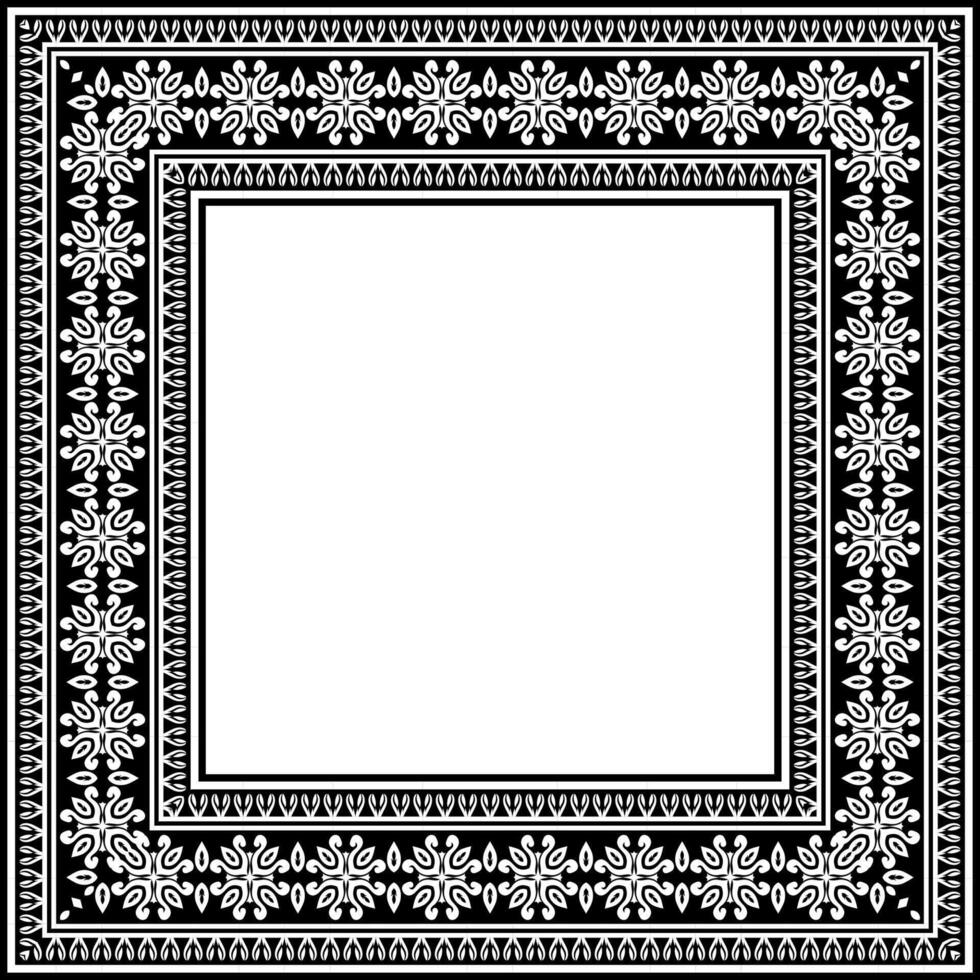 Ethnic Vintage Frame with Abstract Ornament and Ornate Detailing. vector