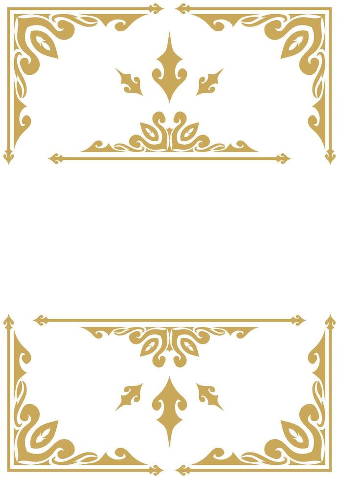 Classic Vintage Border Frame Featuring Elegant Calligraphy Design. vector