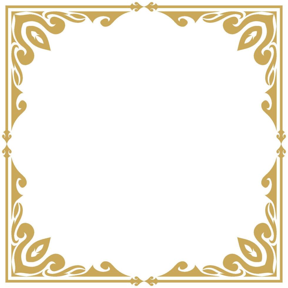 Ornate Calligraphy Frame in a Timeless Vintage Border Design. vector