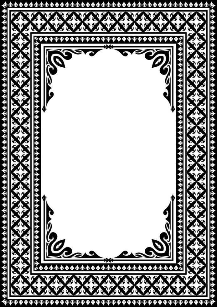 Elegant Vintage Abstract Frame Featuring Ethnic Ornament Patterns. vector