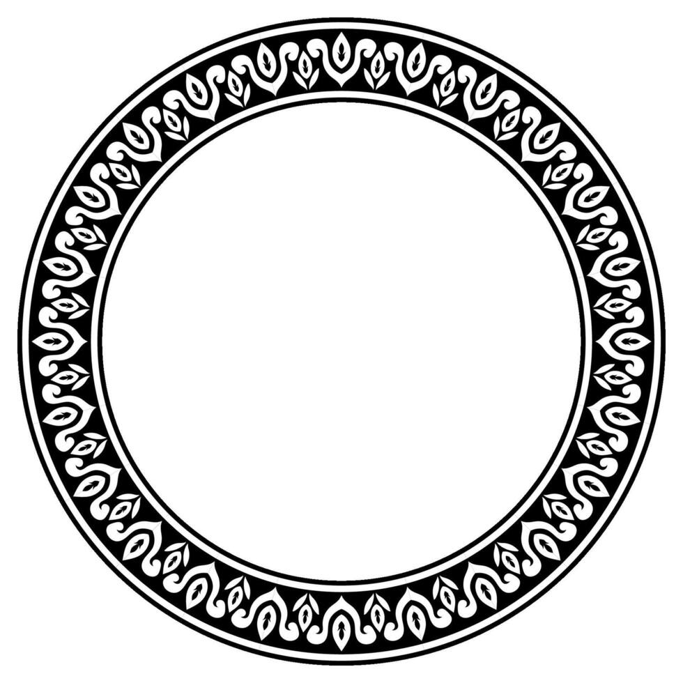 Tribal Inspired Ethnic Frame with Vintage Ornament in Abstract Style. vector