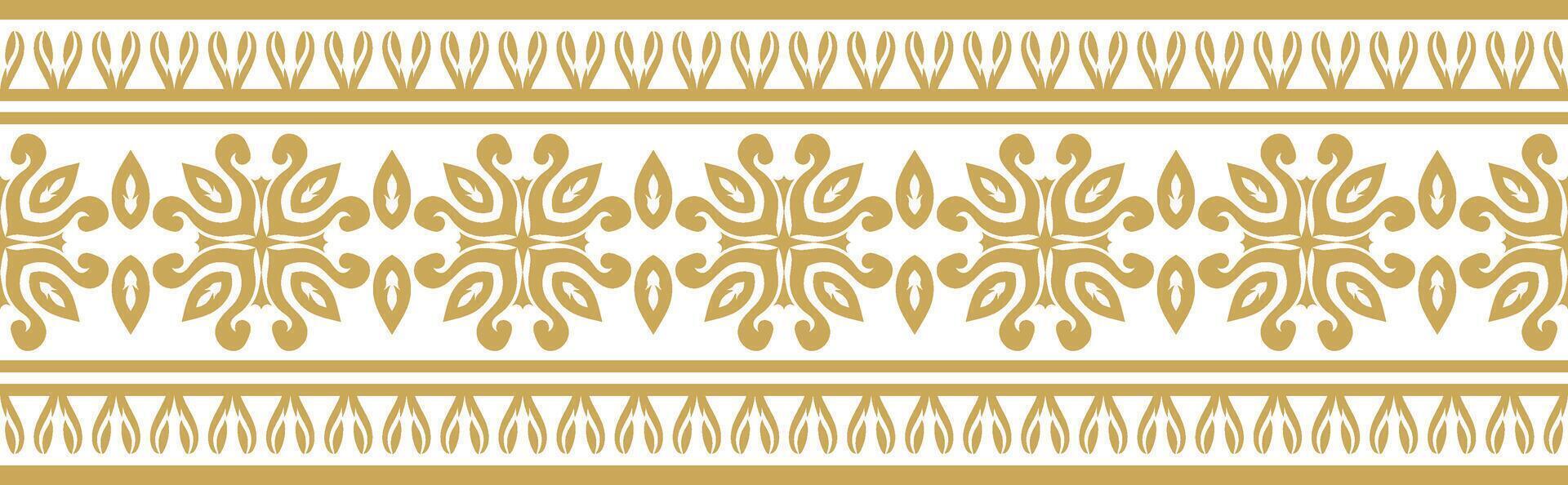 Retro Vintage Border with Abstract Ornamental Pattern Design. vector