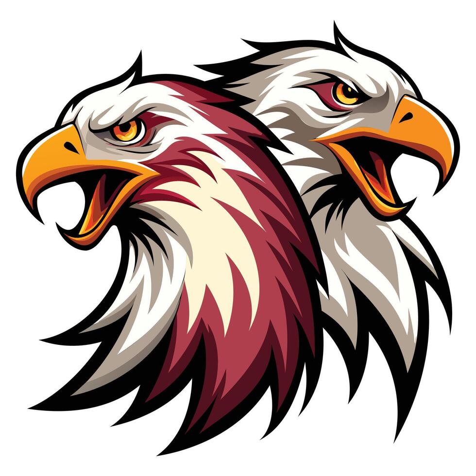 Elegant Eagle Head Silhouette vector