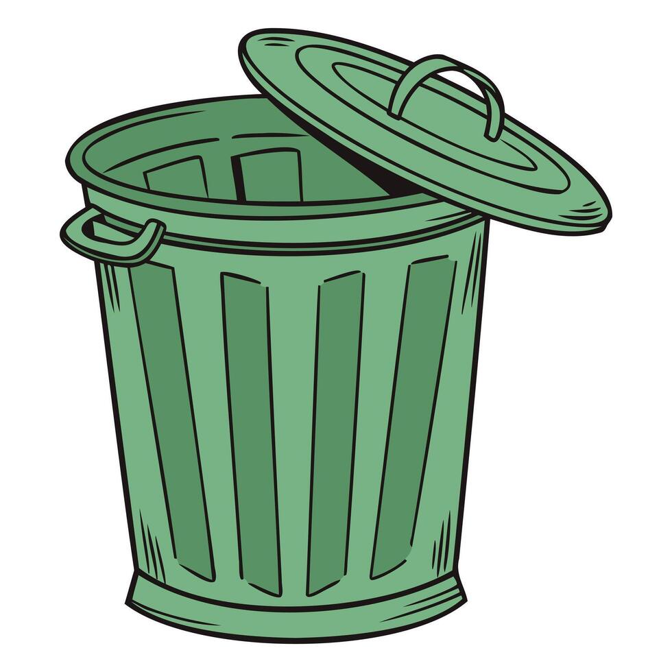 Stylish Waste Bin Graphic vector