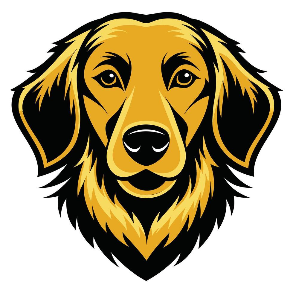Minimalist Dog Face Design vector