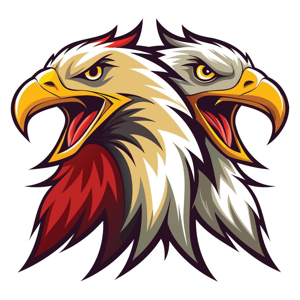 Fierce Eagle Head Logo Design vector