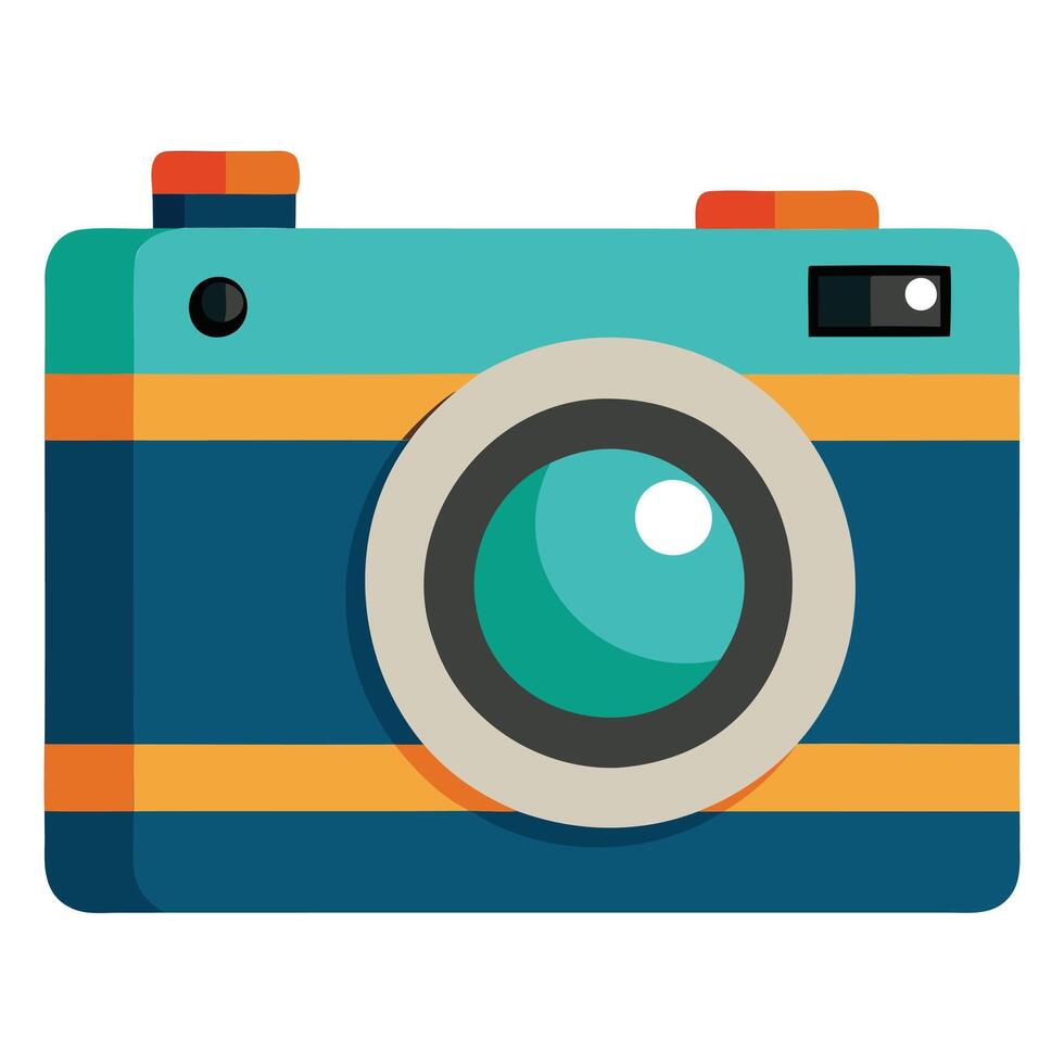 Minimalist Camera Silhouette Graphic vector