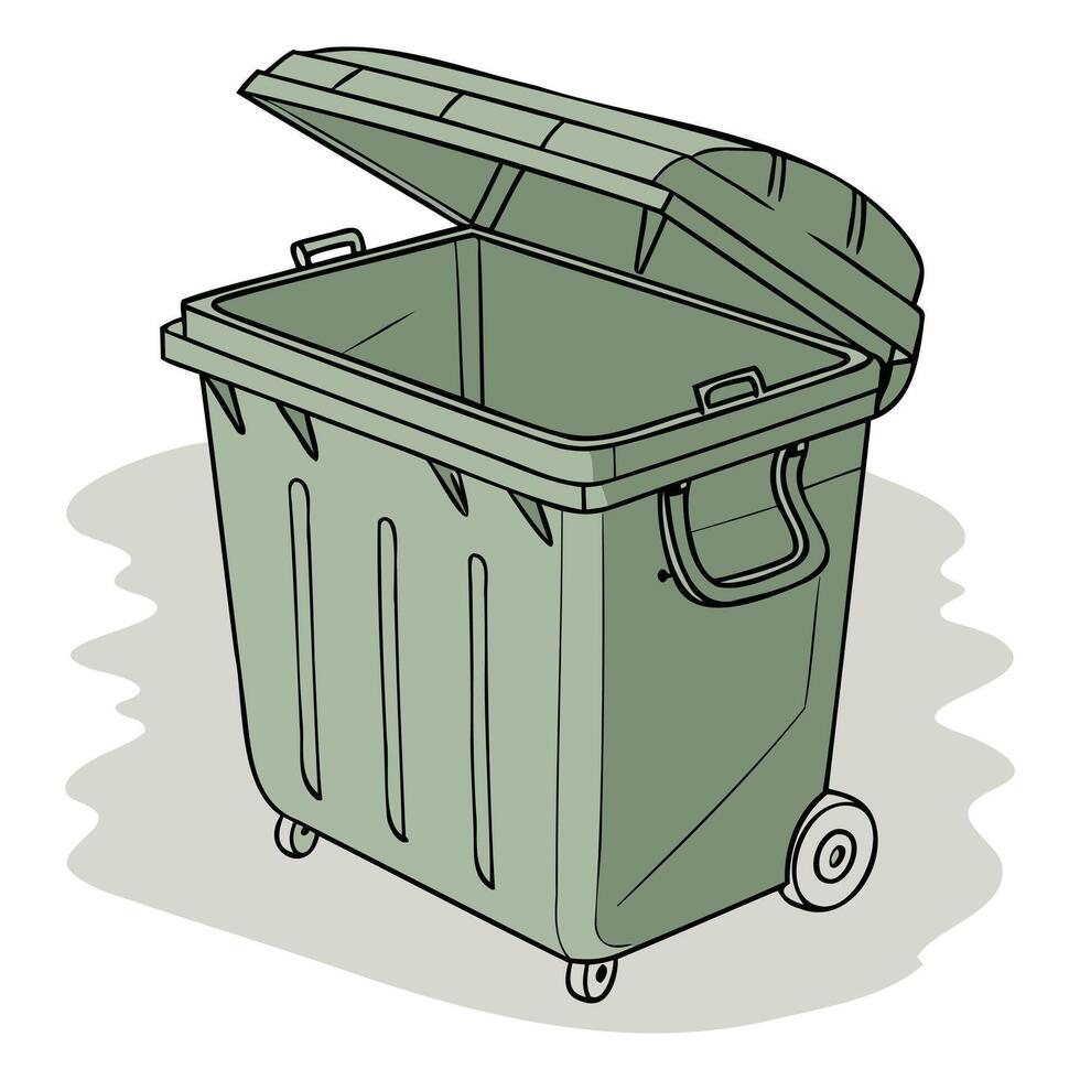 Minimalist Garbage Can Icon vector