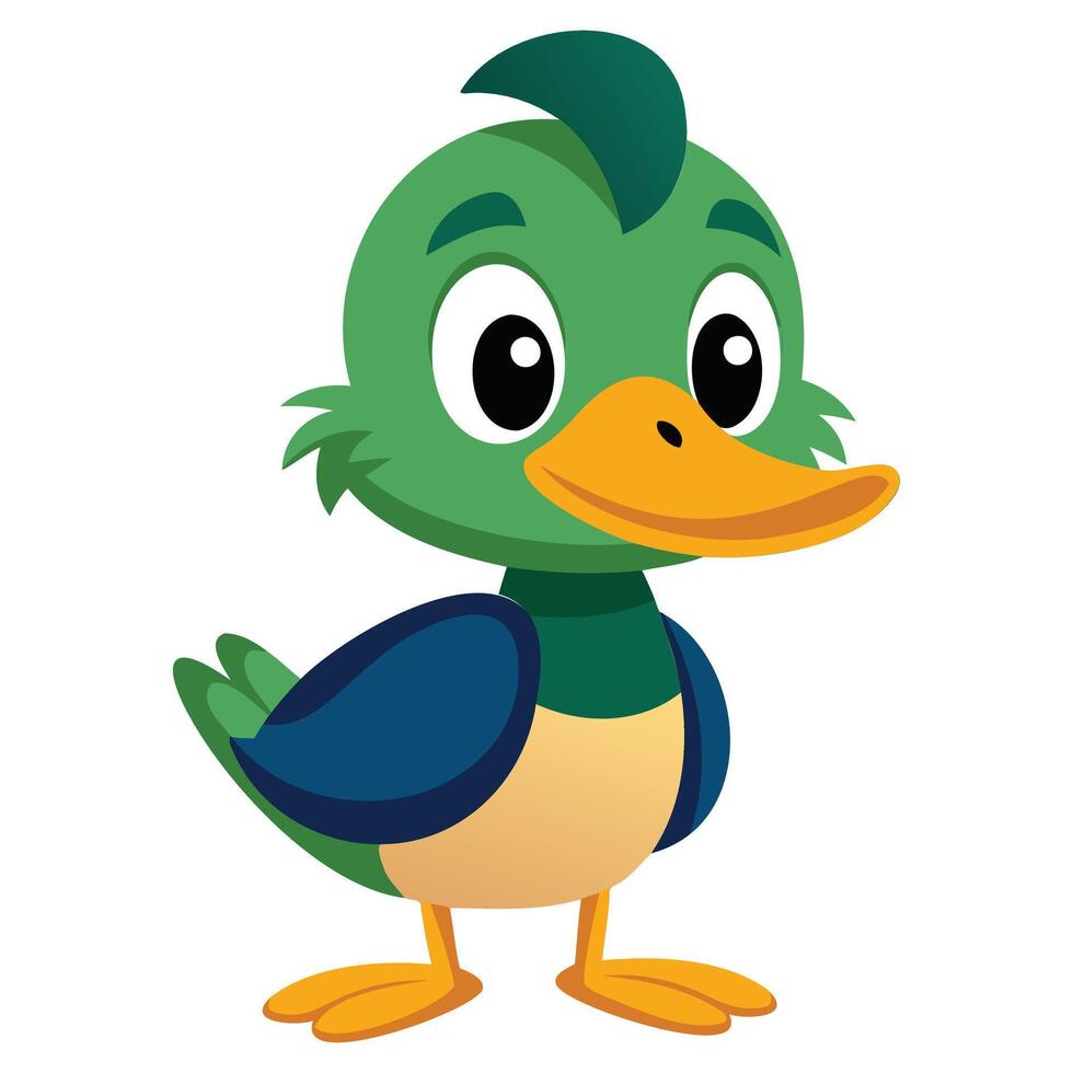 Adorable Duck Cartoon Design vector