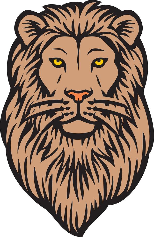 Lion Head Color vector