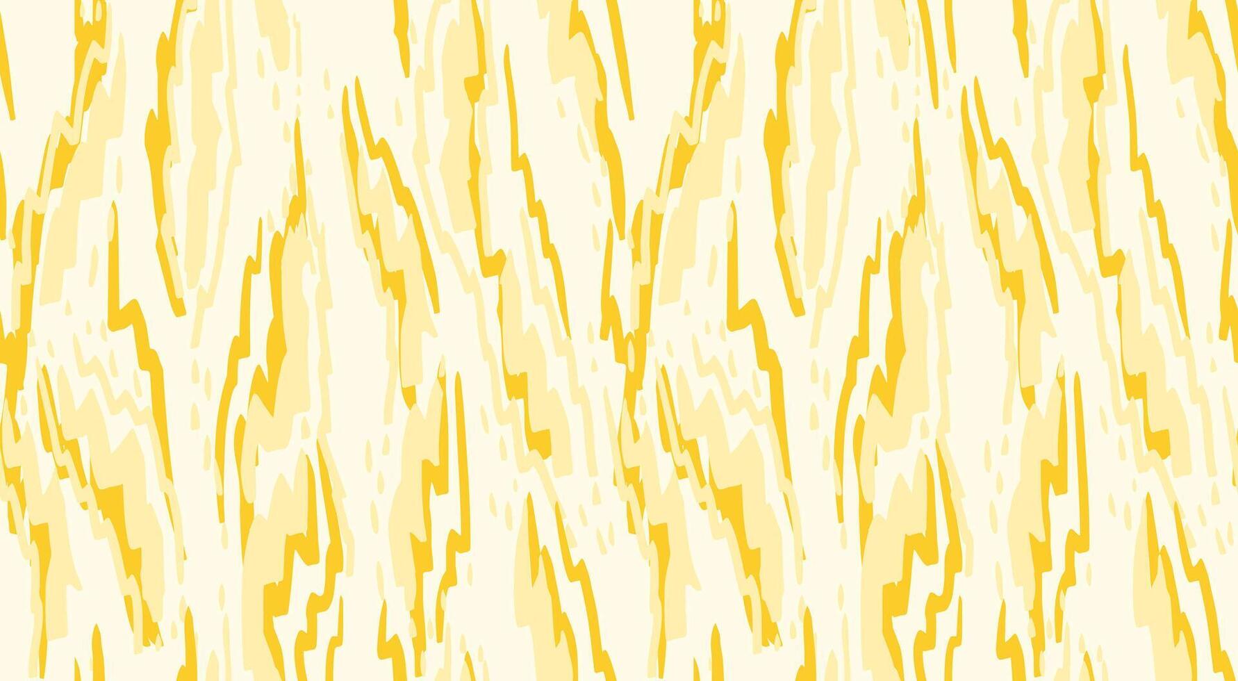 Hand drawn abstract dynamic organic shapes seamless pattern. yellow background with unique texture ornament. Contemporary print. vector