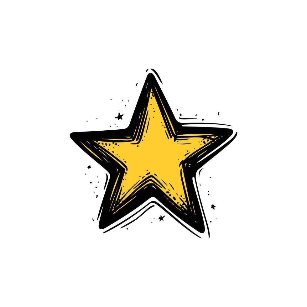 Bright and Yellow Star Icon vector