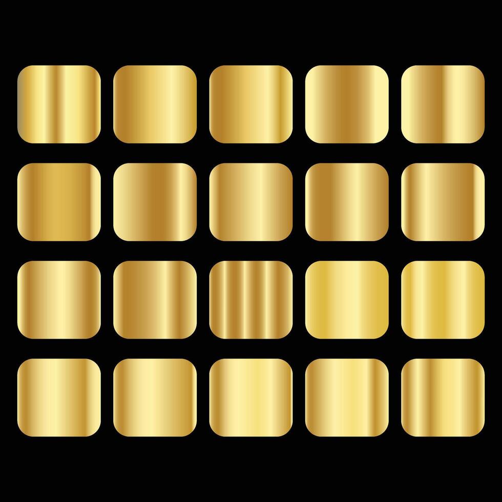 Gold Gradient Palettes vector