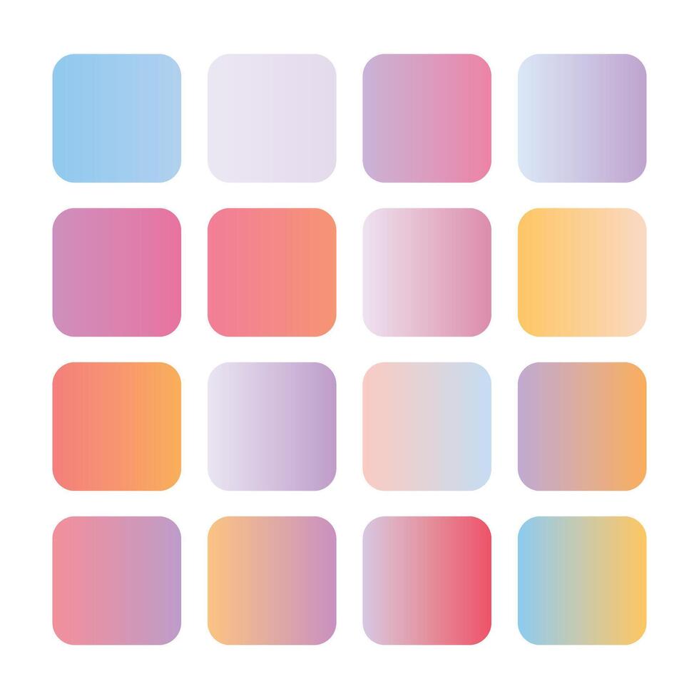 Pastel Gradient Palettes Set vector