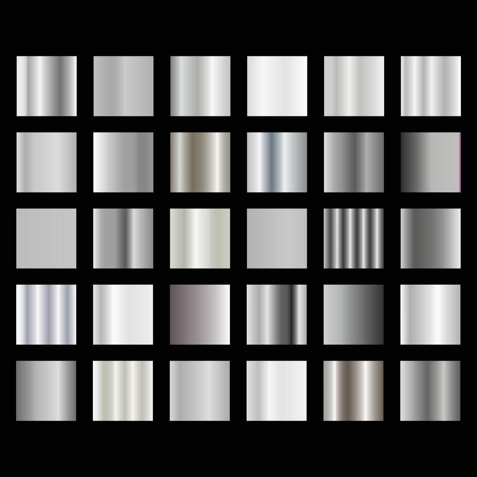 Silver Gradient Palette vector