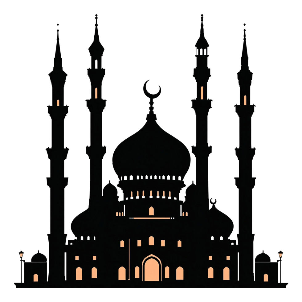 mosque silhouette clipart design image png