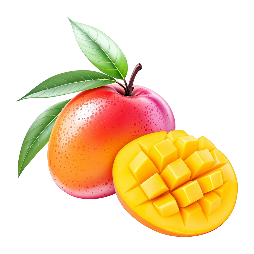 slice mango clipart design transparent background png