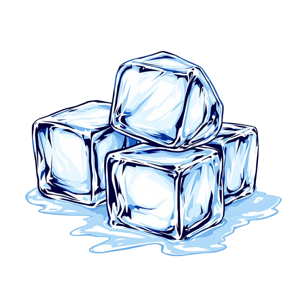 melting ice cubes clipart image png