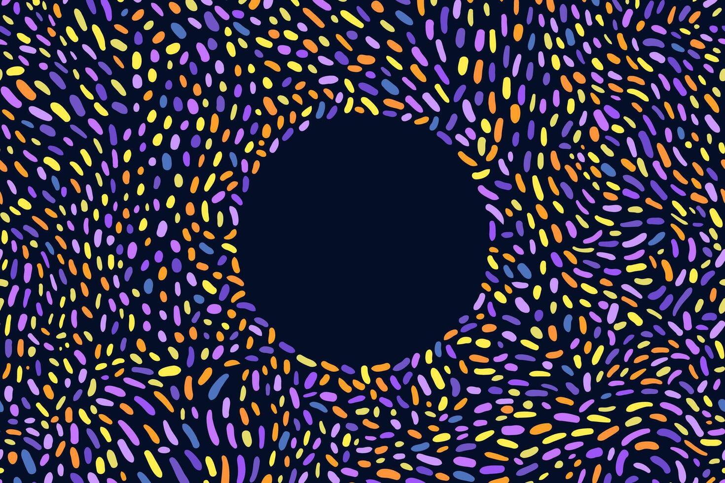 Frame with colored hand drawn pattern in the form of a mosaic. vector