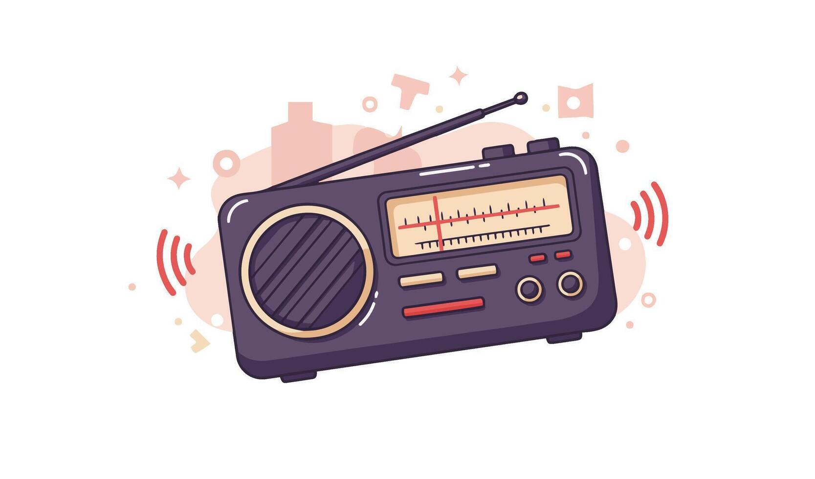World Radio Day Adorable Vintage Radio Art for Broadcasting Event vector