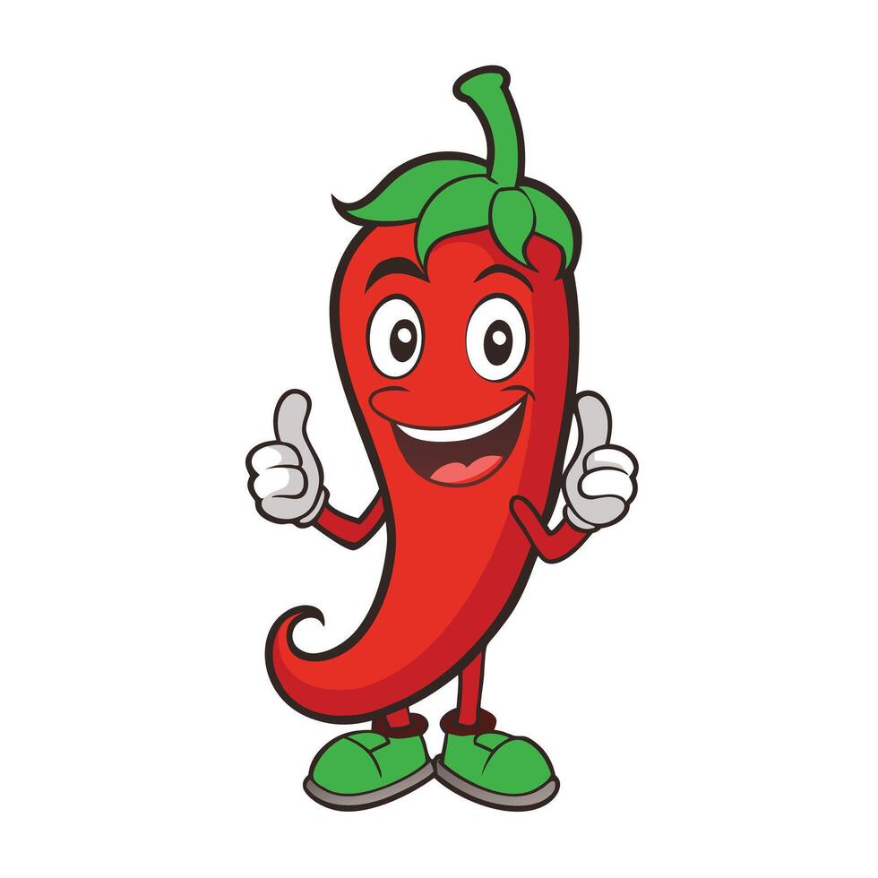 cartoon chili pepper vector