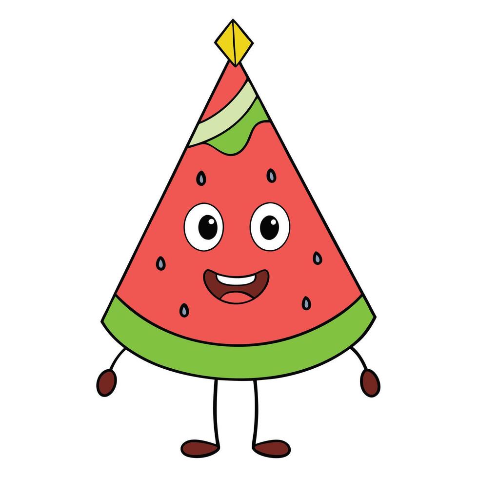 funny cartoon character with a red hat vector
