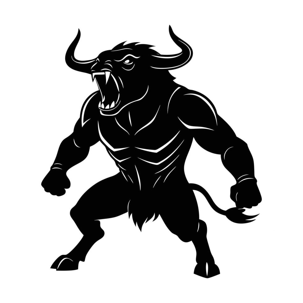 Bull Bold and Powerful Design vector