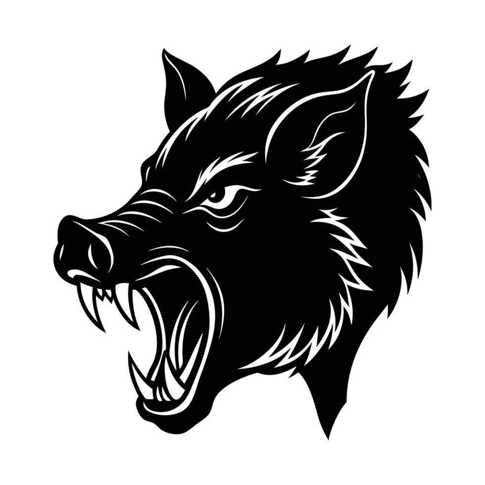 boar head icon vector