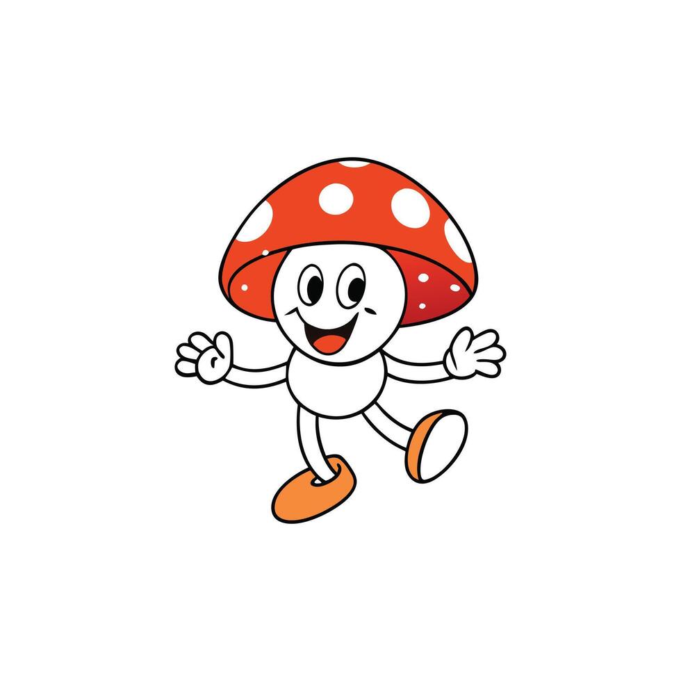 funny cartoon umbrella vector