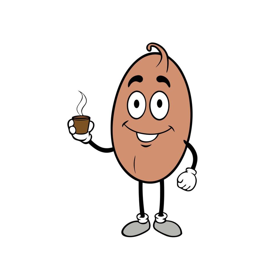 Hand drawn potato cartoon illustration vector