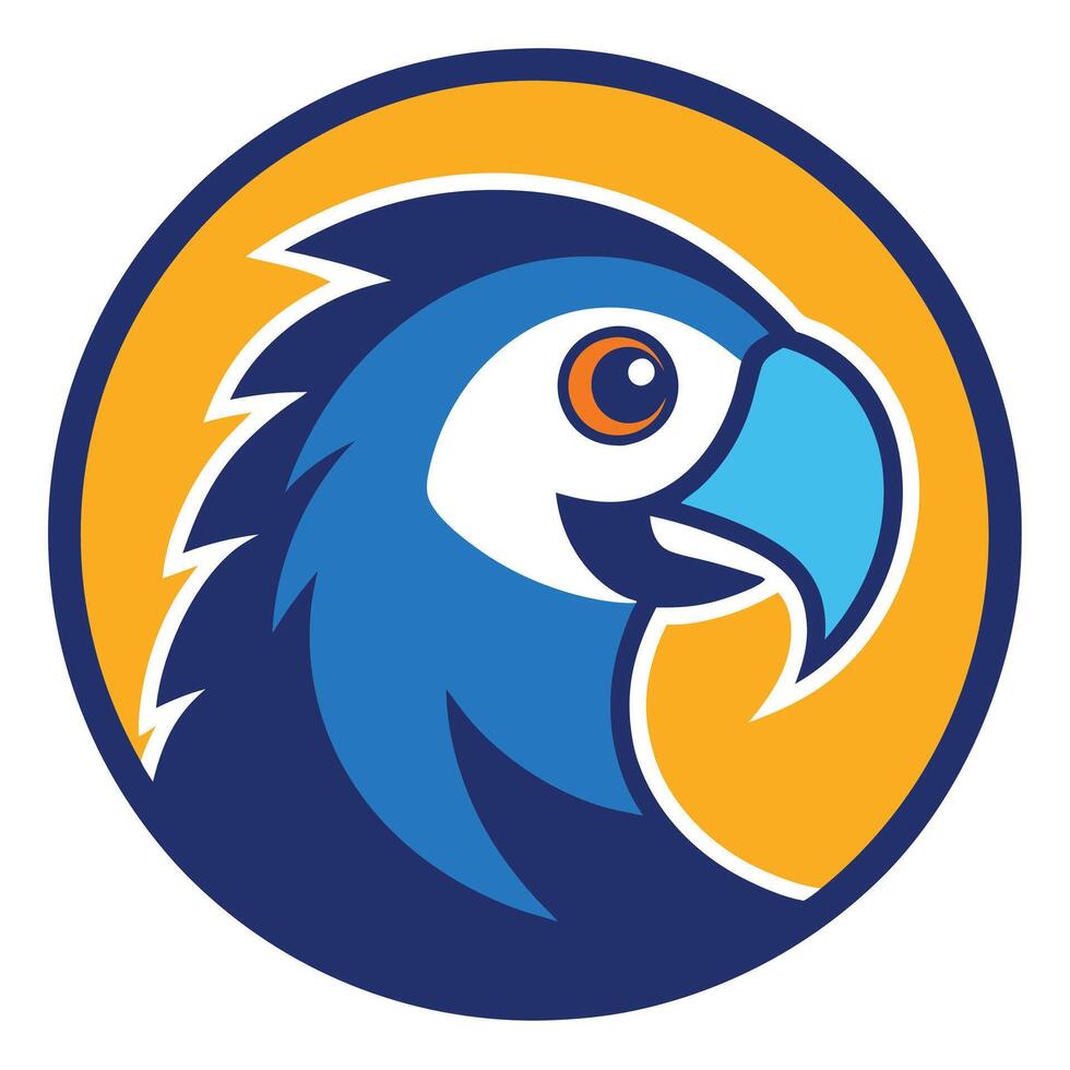 parrot head logo icon vector