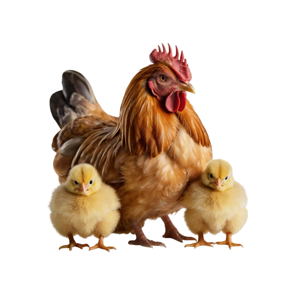 Mother hen and her chicks png