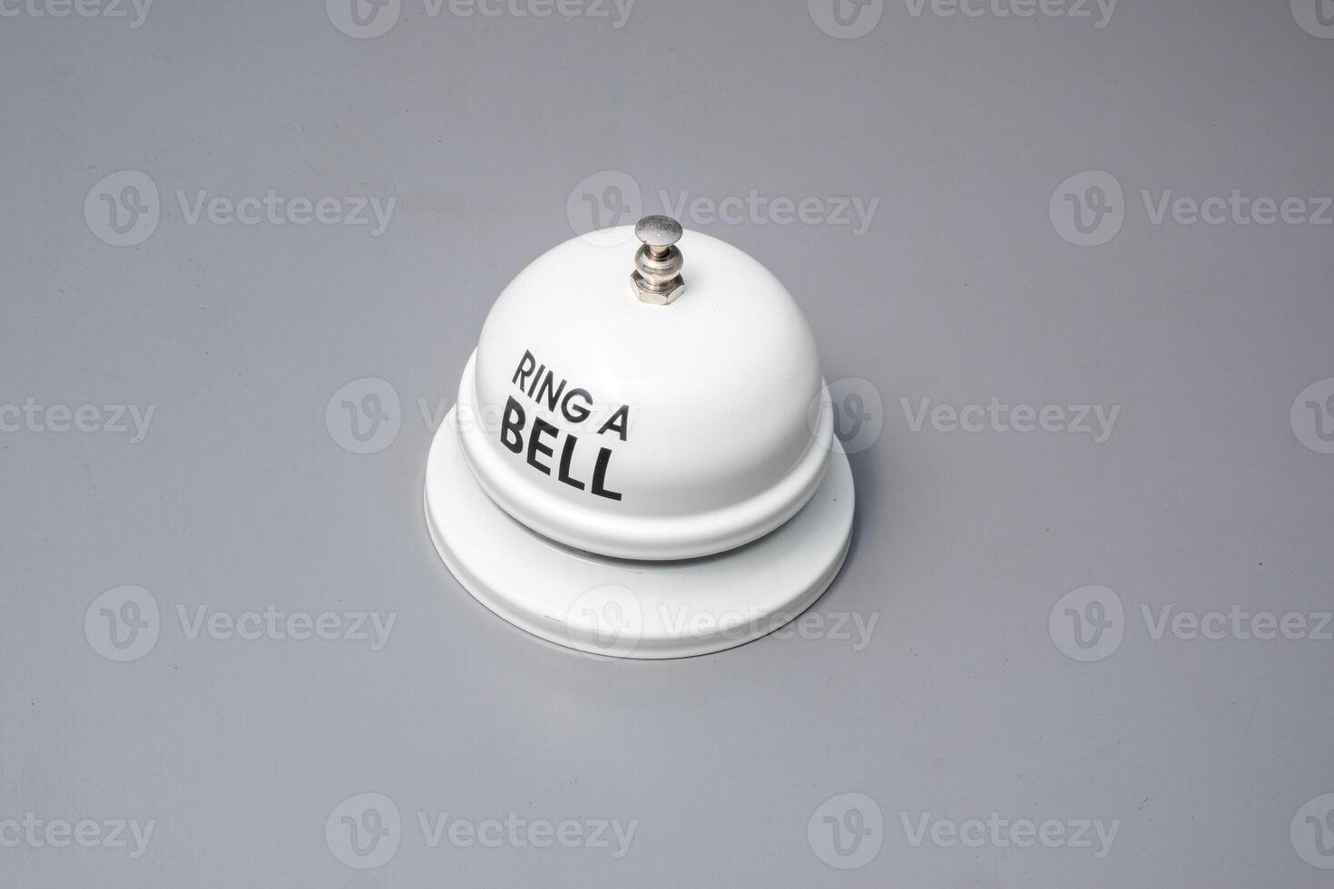 White bell for call service in the dining room or bar bell for the single order bell. photo