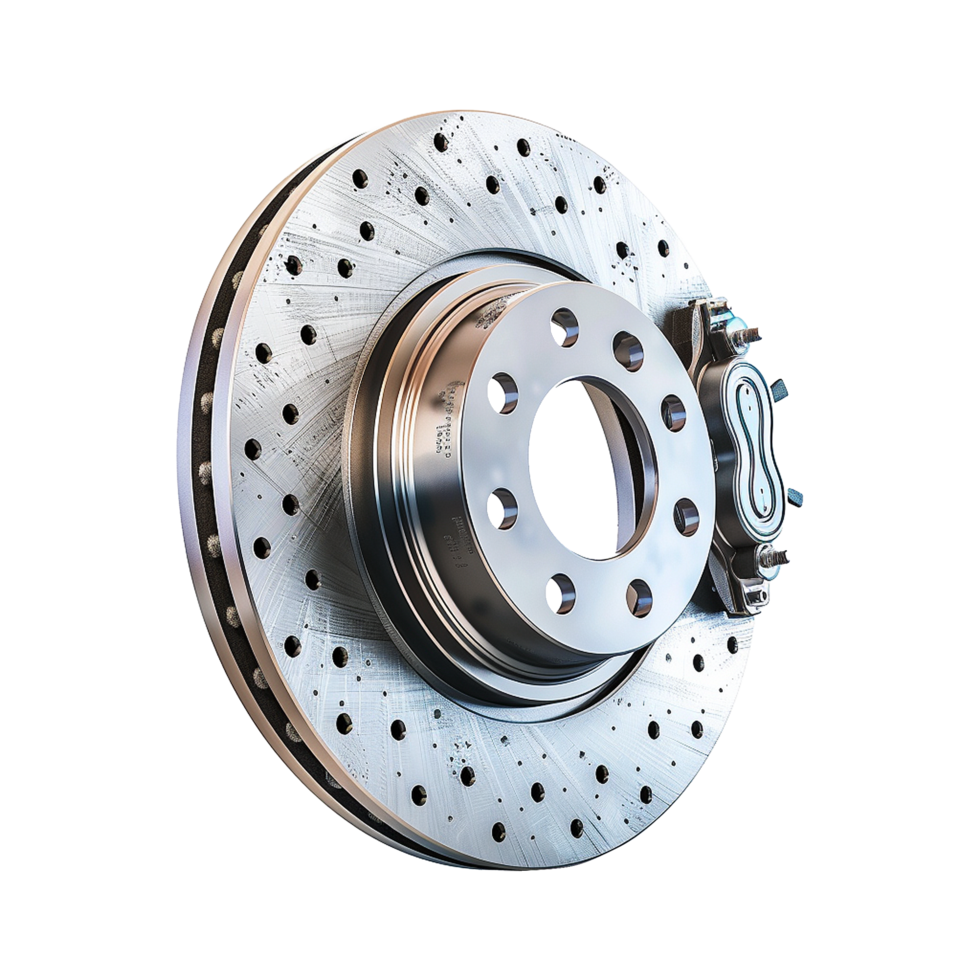 HighPerformance Drilled Brake Rotor and Caliper Assembly for Enhanced Automotive Braking png