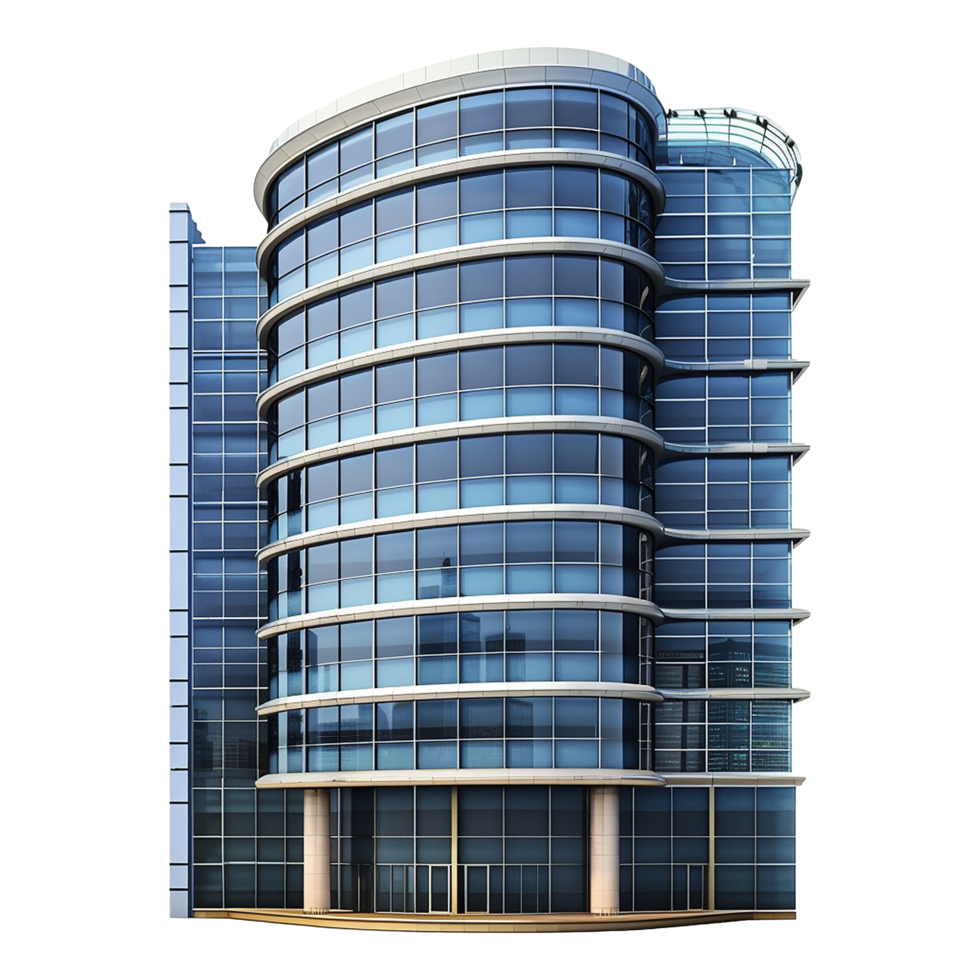 Modern Glass Corporate Office Building Exterior Architecture Design png