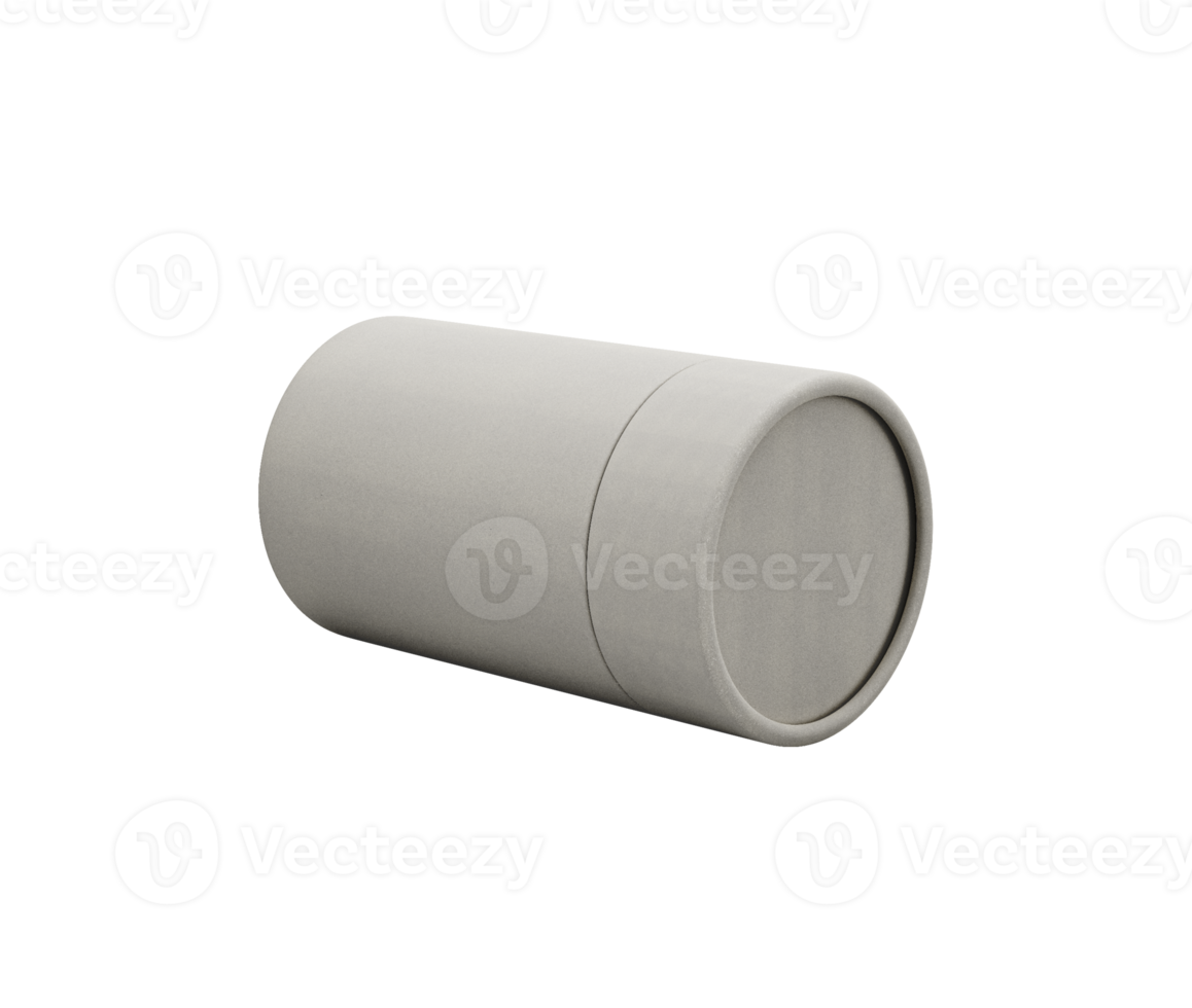 Sleek Paper Jar Cylindrical Container Box For Product Packaging Concept 3d Illustration png