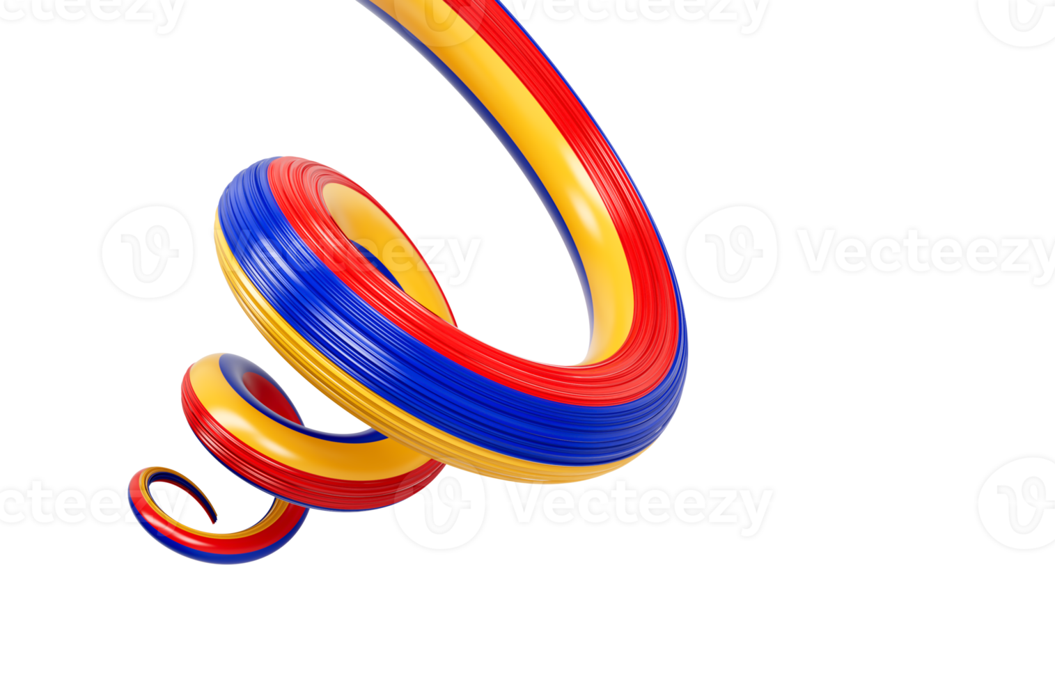 3d Flag of Armenia 3d Spiral Glossy Ribbon Of Armenia, 3d Illustration png