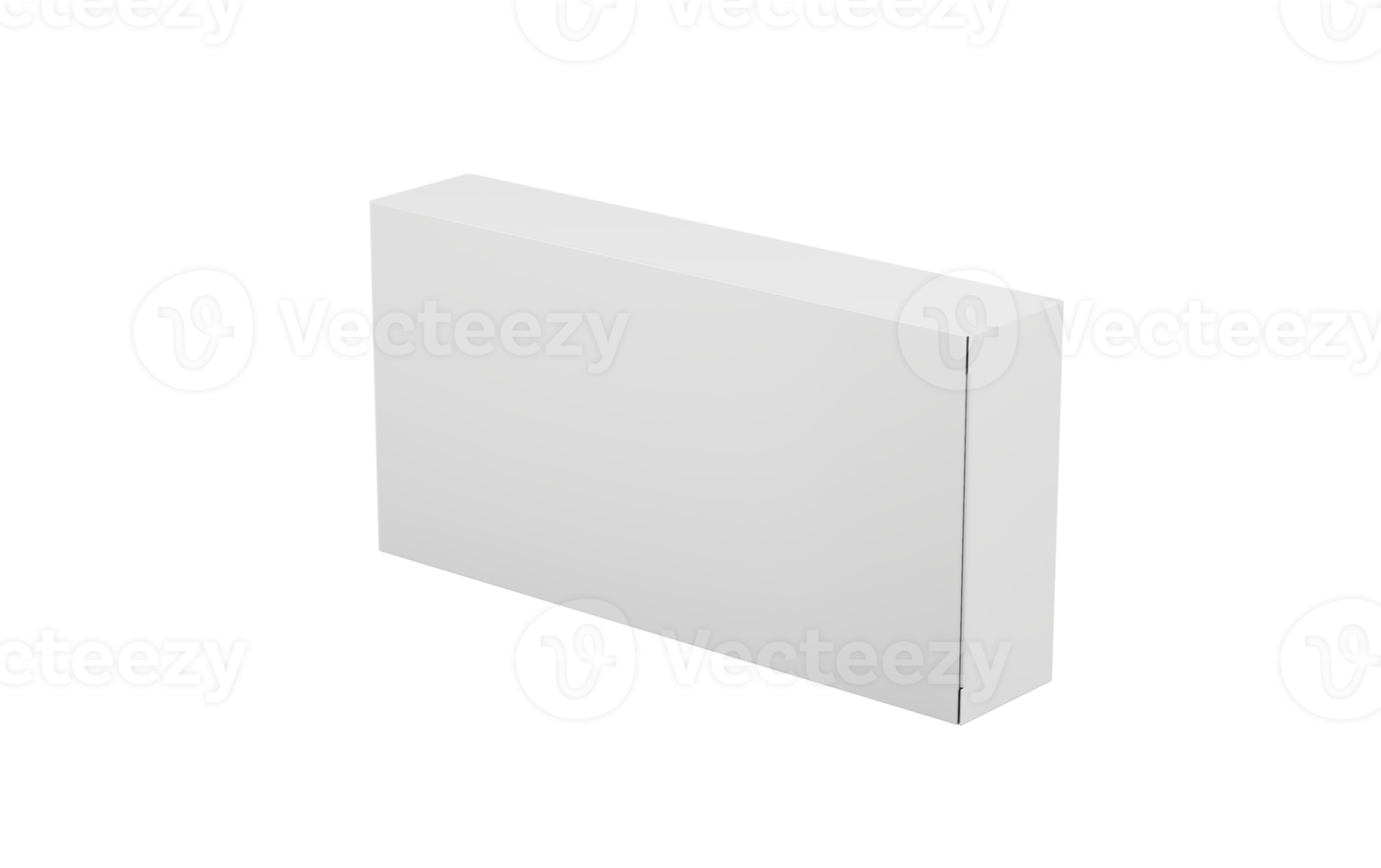 3D White Blank Pen Box Mockup Stationary Concept 3D Illustration png