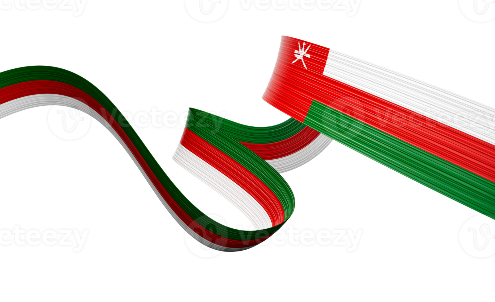 3d Flag Of Oman 3d Wavy Shiny Oman Ribbon Flag. 3d Illustration png