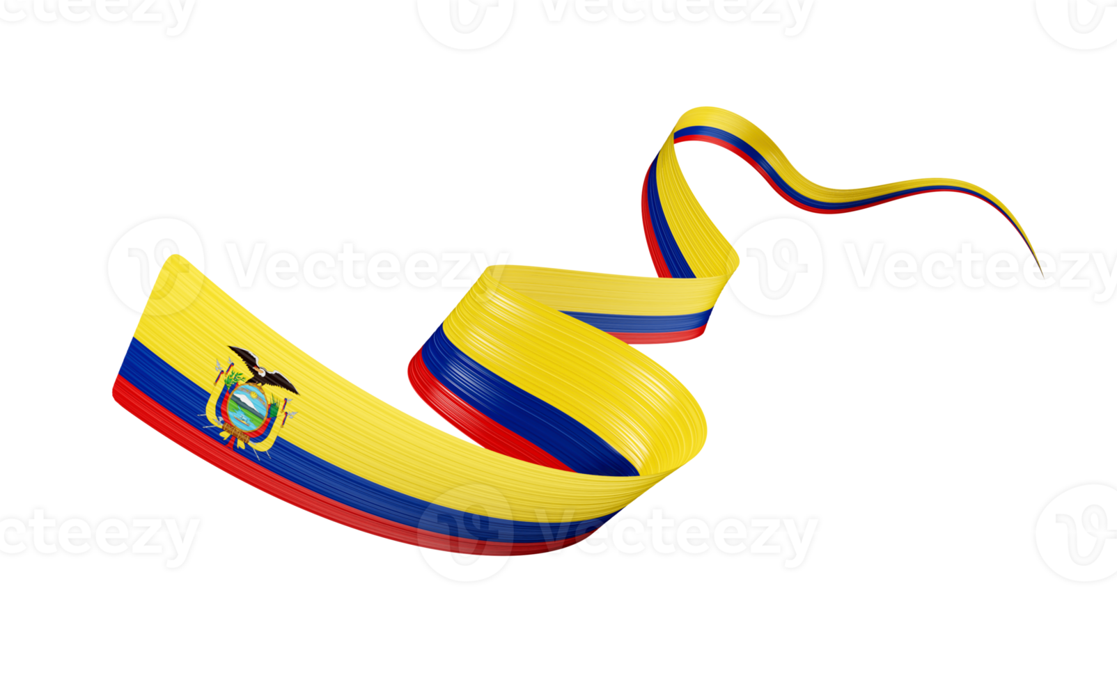 3d Flag Of Ecuador 3d Shiny Waving Ribbon Flag Of Ecuador. 3d Illustration png